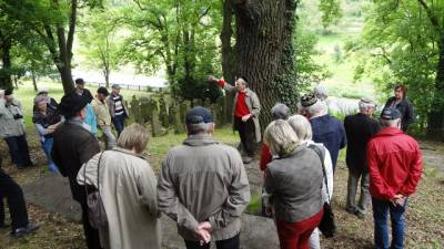 Beschtigung Judenfriehof mit Prof.  Schaller - 